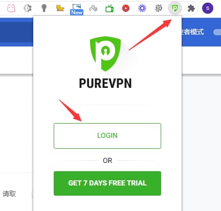 安装插件后，浏览器右上角有个小图标