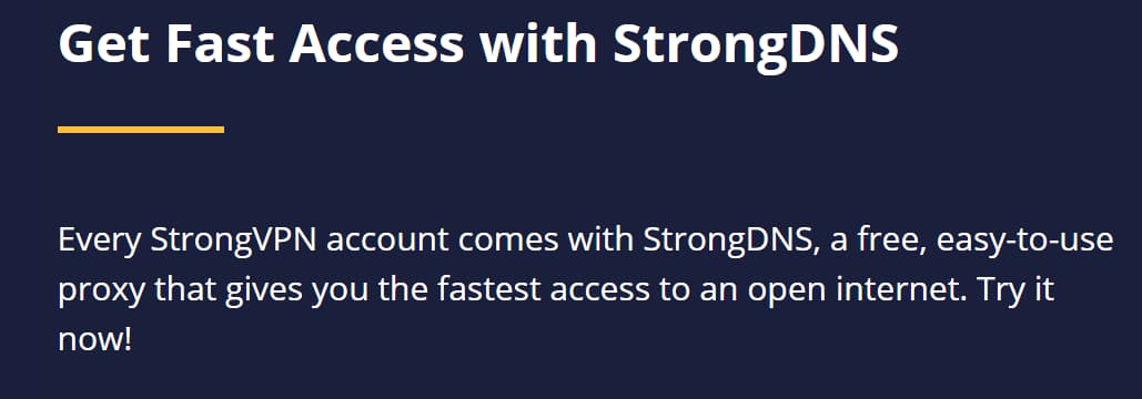strongvpn 提供 dns 解析保護