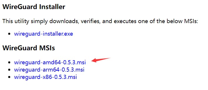 選擇下載msi文件