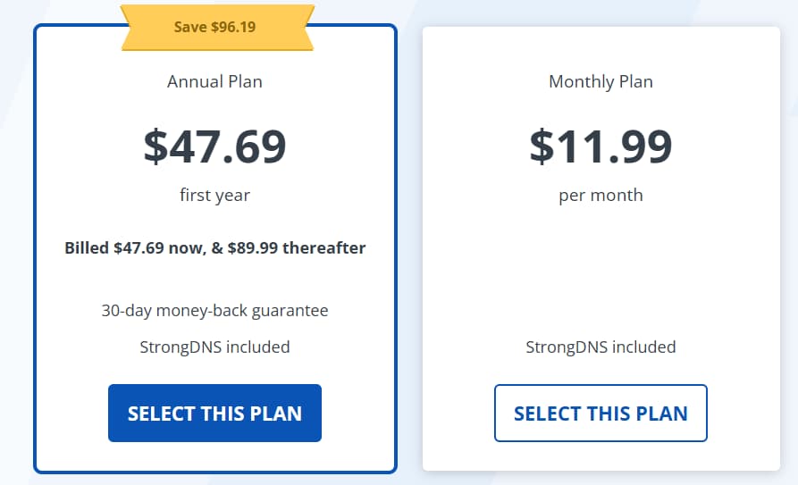 strongvpn套餐介紹