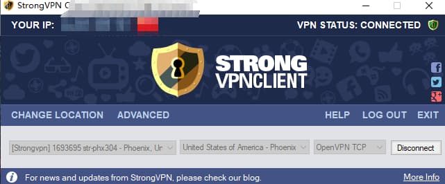 成功连上美国节点