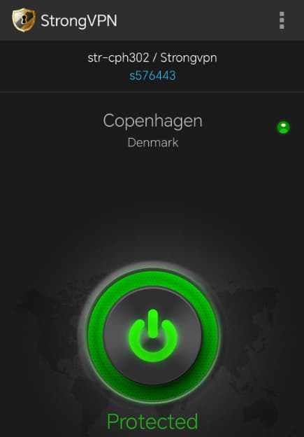 android下连接上Copenhagen-Denmark节点