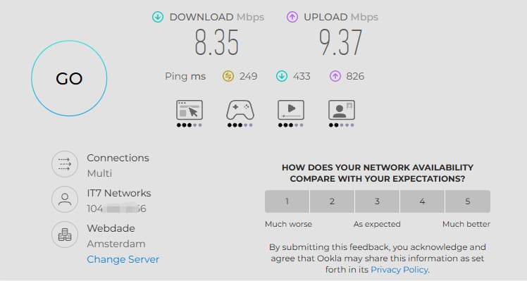 window下使用speedtest进行测速